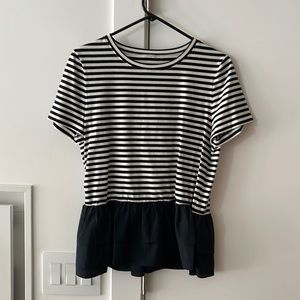 Woman’s Kate Spade Peplum Stripe Shirt